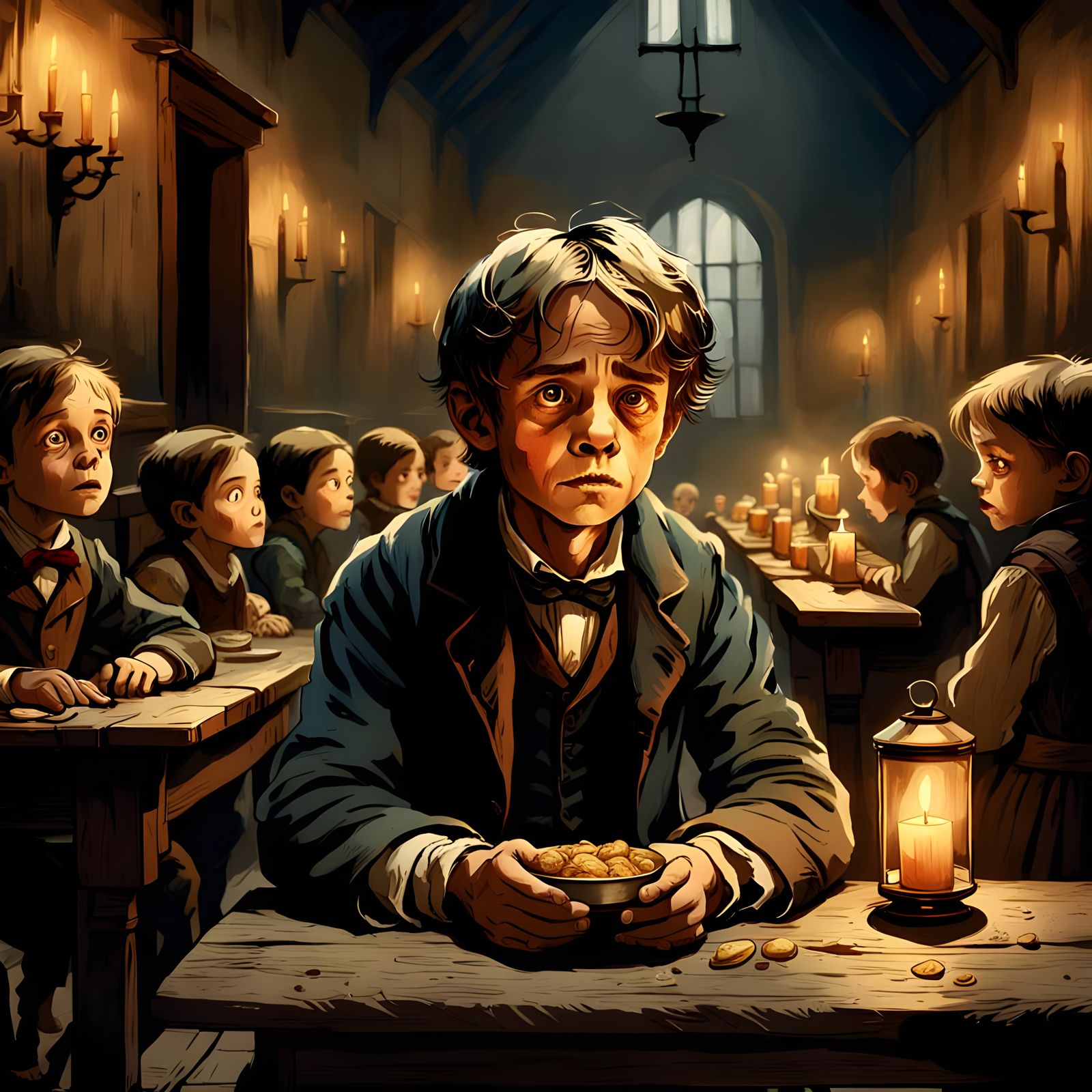 Orphan Oliver Begs for More Food