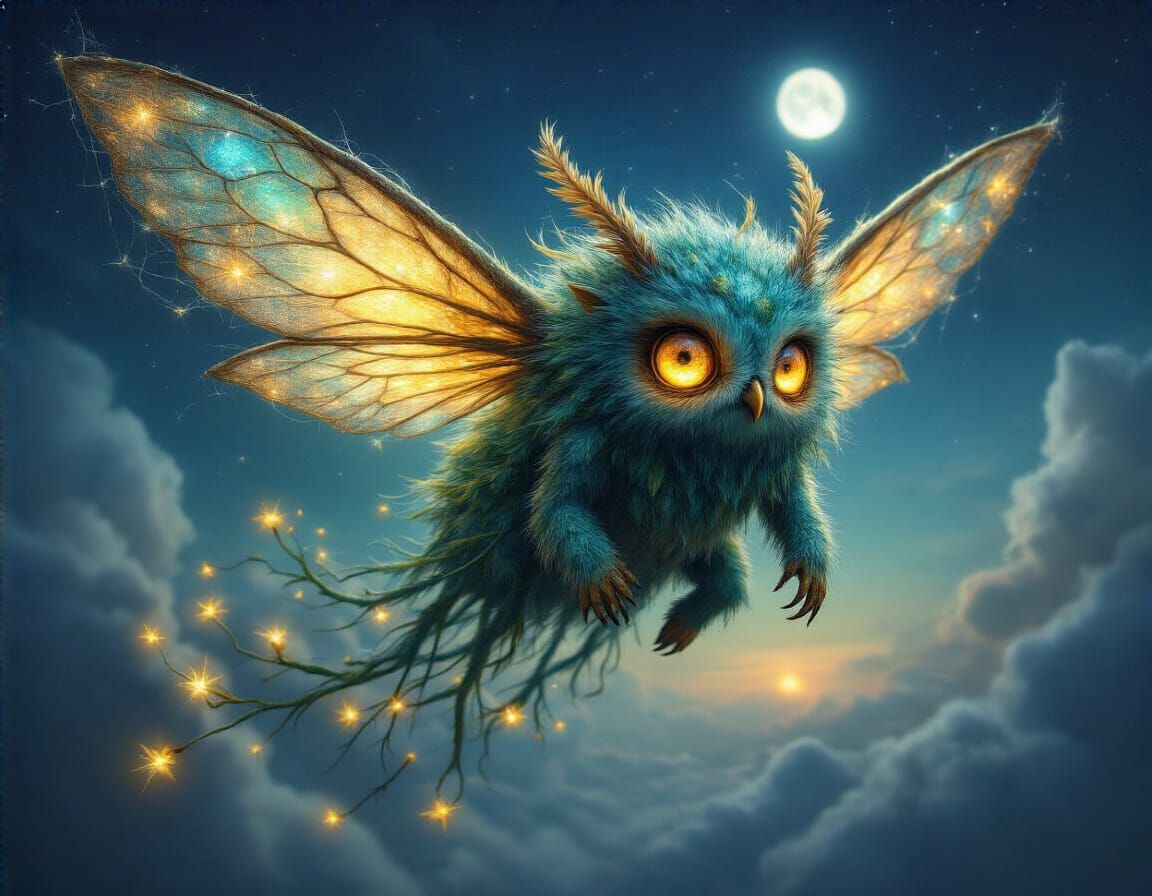 Chrysocolla Creature with Goldvein Cobweb Prismatic Spectral...