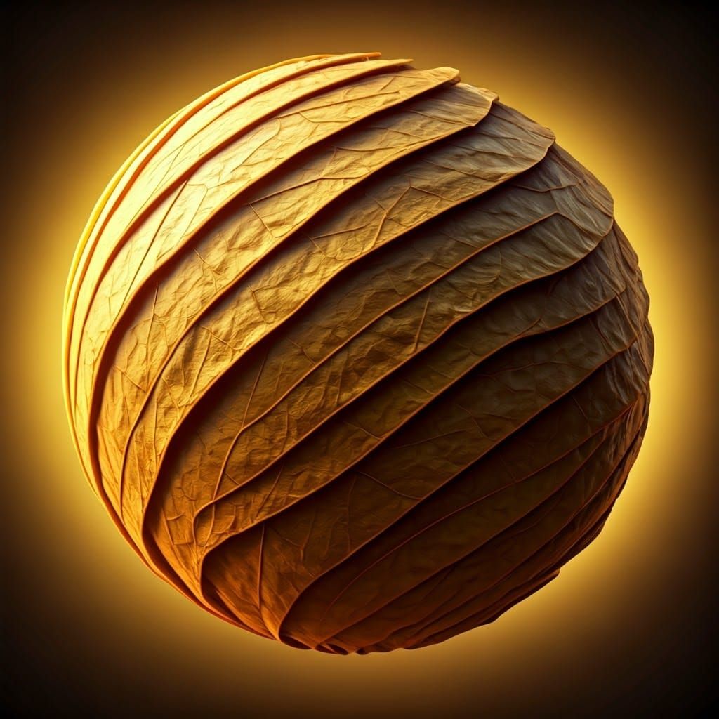 Leaf Globe in Hyperrealistic Splash Art Style