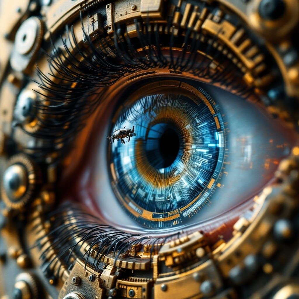 Steampunk Artificial Eye with Millefiori Glass
