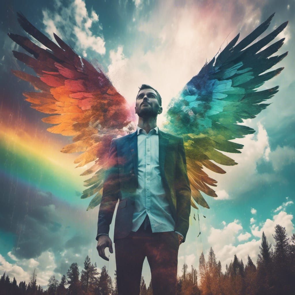 Angel over the rainbow