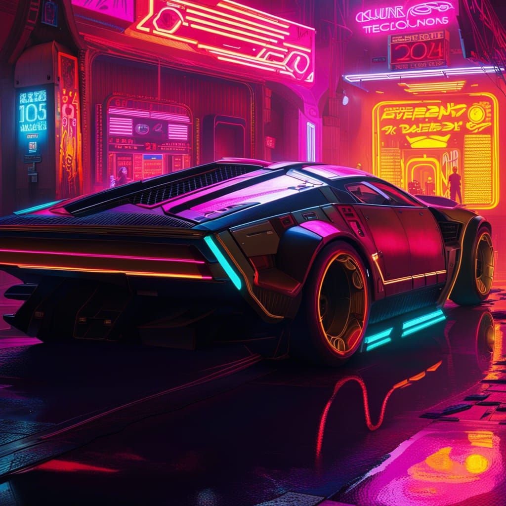 Cyberpunk 2099: Neon Art and Technology Fusion