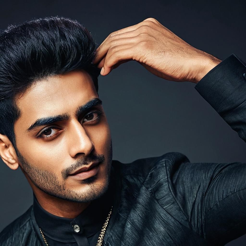 Stylish Young Man Portrait with Moody Lighting