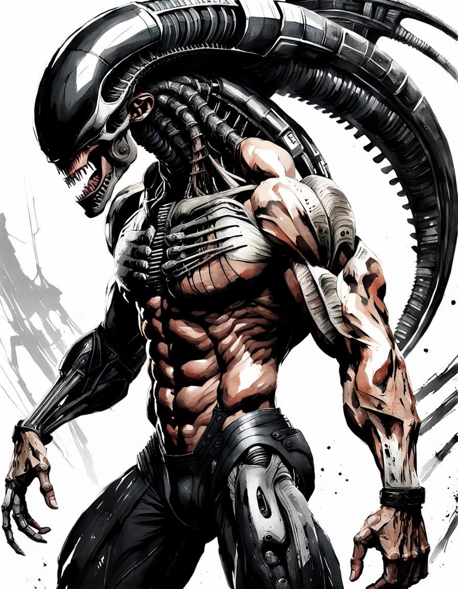Xenomorph Bodybuilder: Gigantic Alien Powerhouse