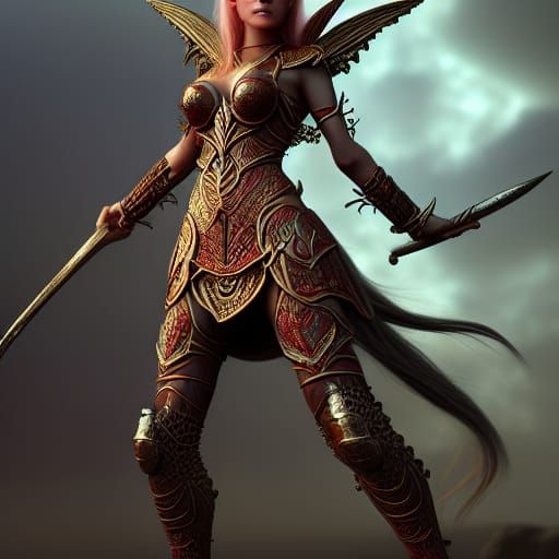 Elven warrior woman