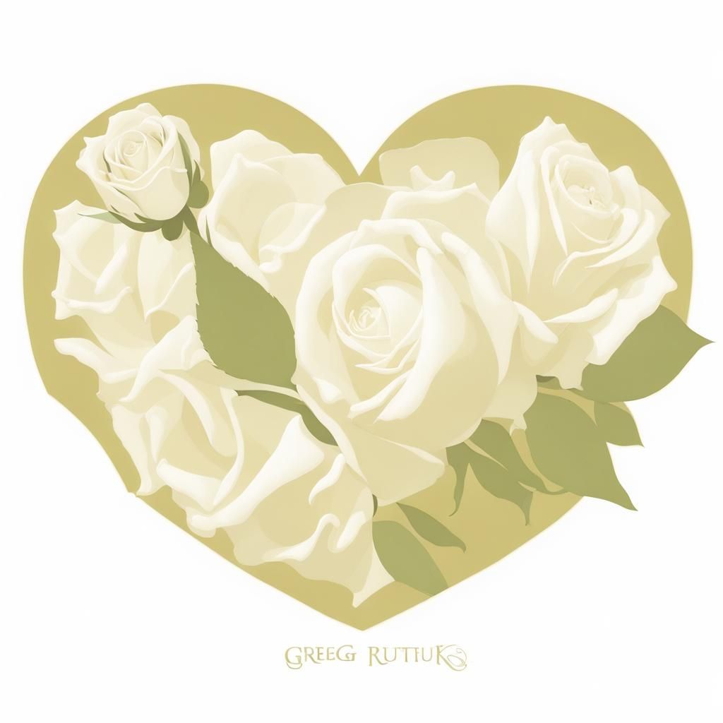 Realistic Pink Roses with Golden Accents