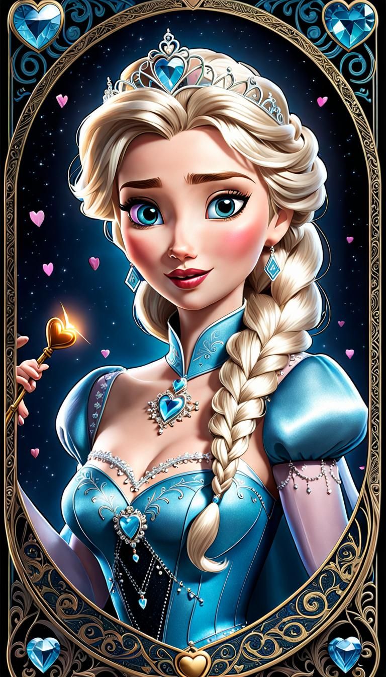 Queen Elsa Tarot Card