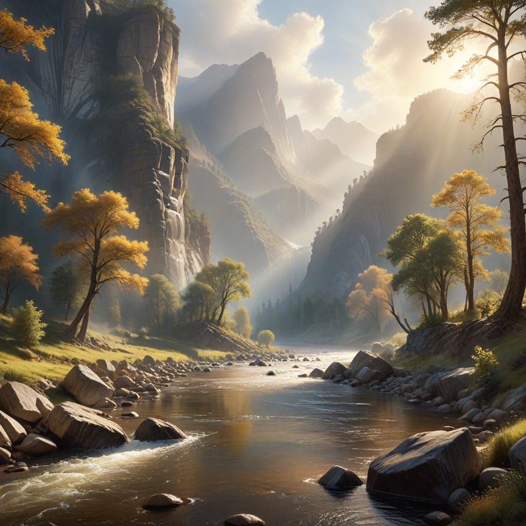 river in an impressive deep gorge