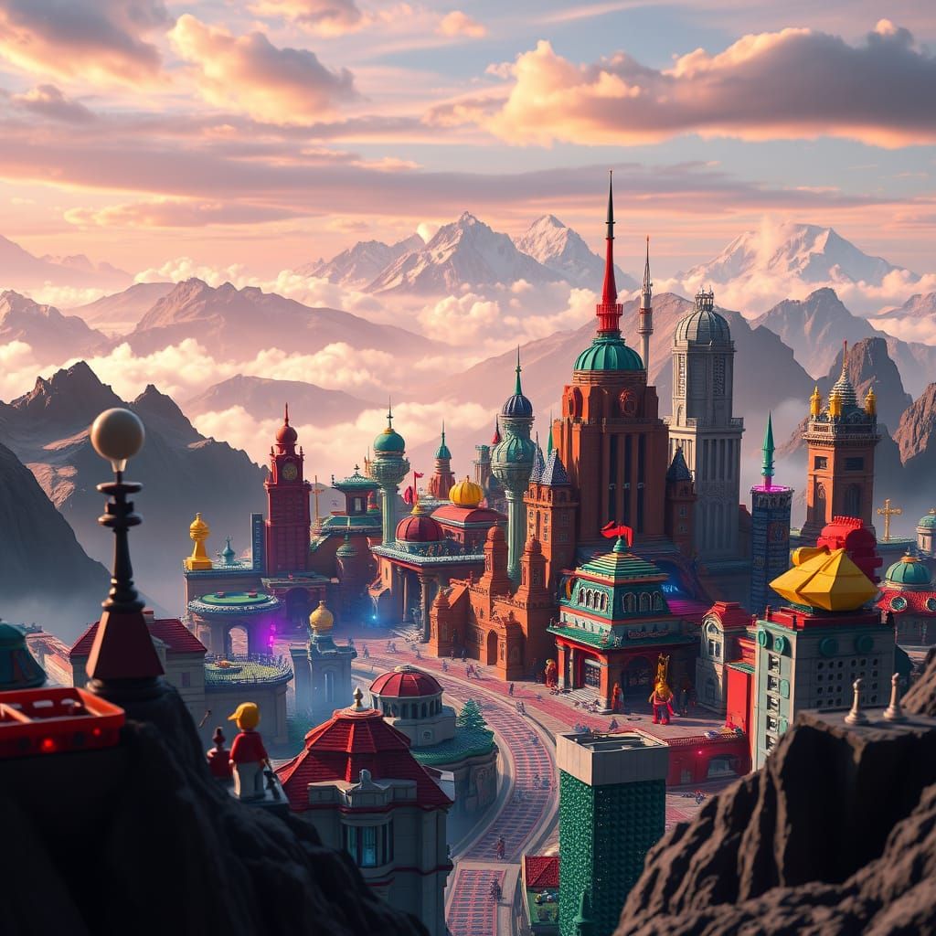 Vibrant Lego Metropolis Unfolds in Wonder
