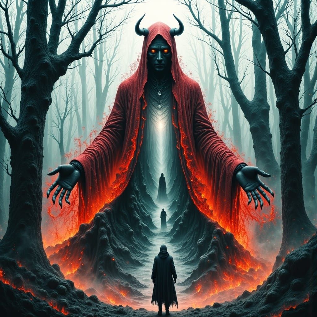 Demonic Reaper Reveals Hellscape in Surreal Digital Art