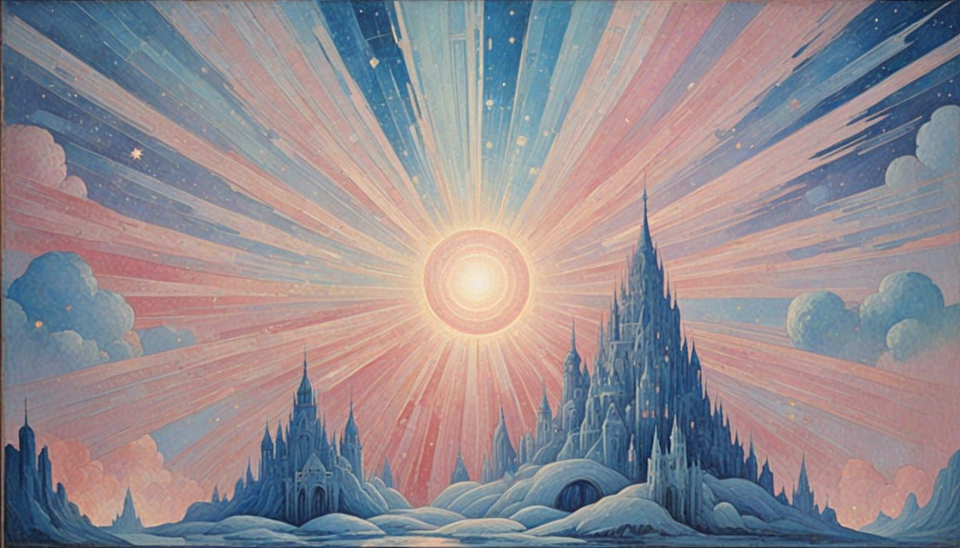Cosmic Beauty: Oil Painting in Symbolism Style