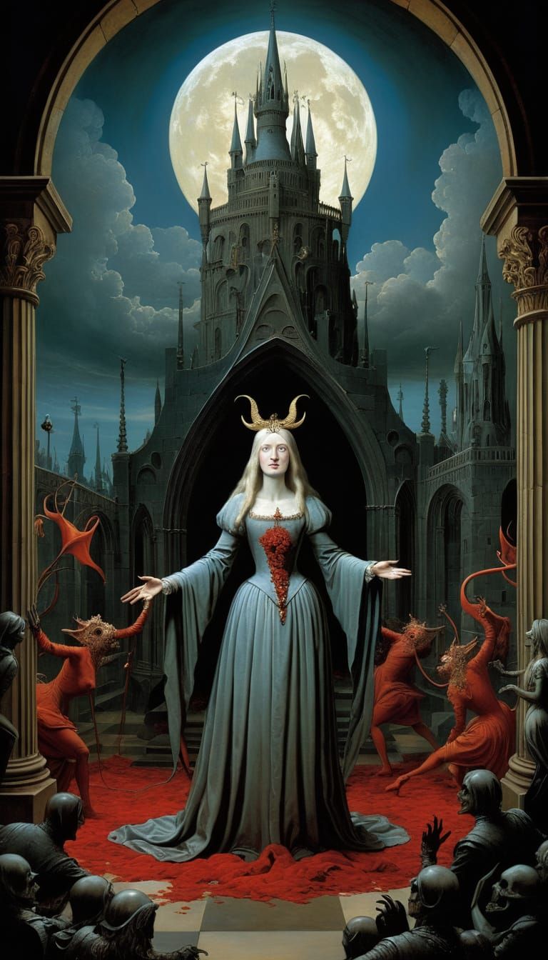 Macabre Birthday Party of Androgynes in Surreal Style