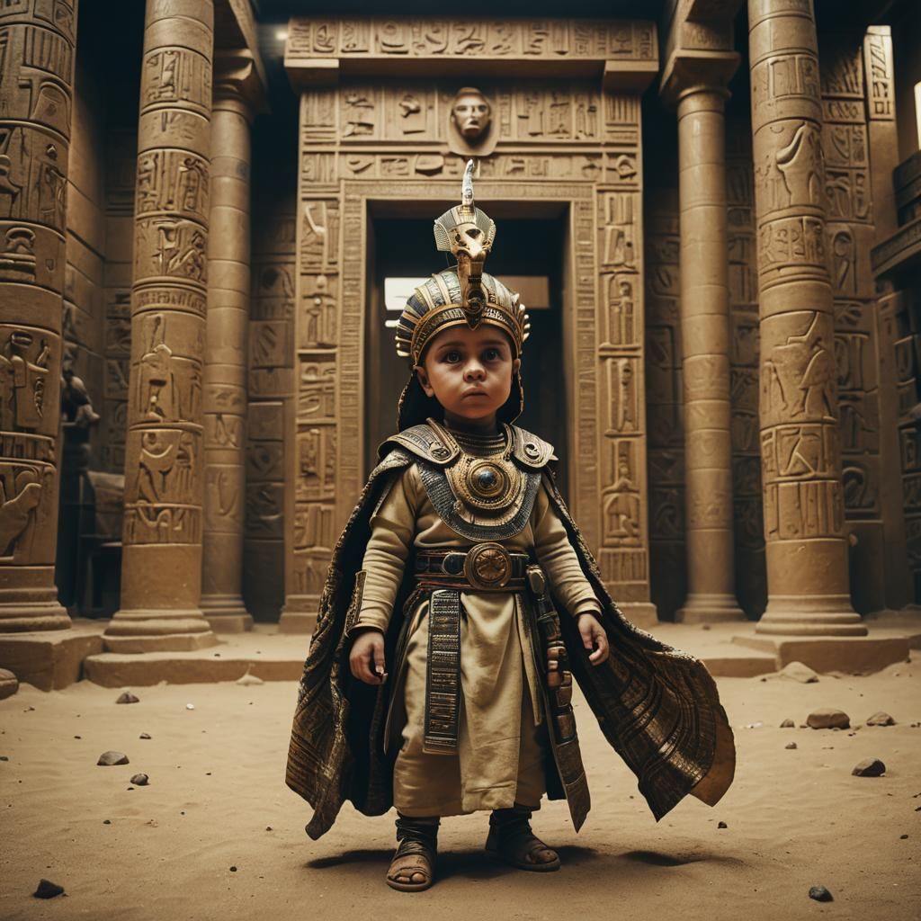 Baby Pharaoh's Palace: A Cinematic Still