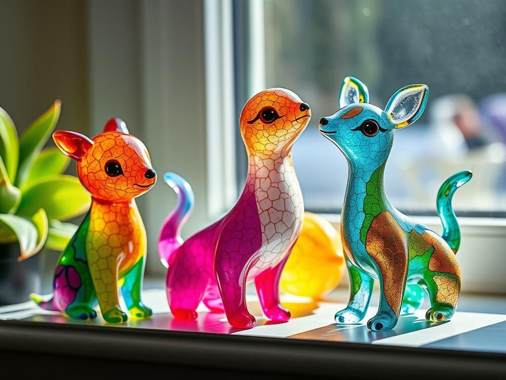 Colorful Enamel Glass Animal Figurines: Artstation Masterpie...