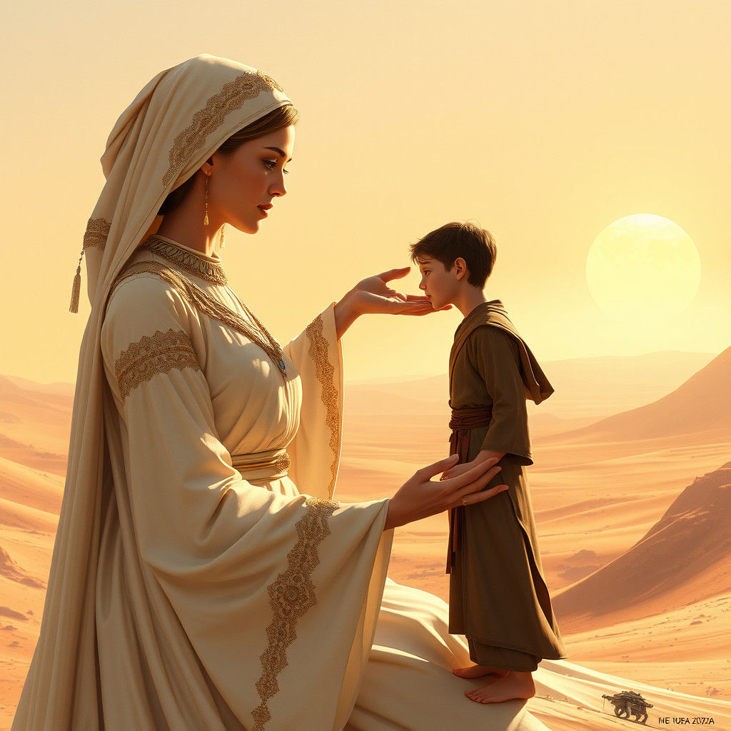Giantess Padme Amidala's Gentle Kiss on Tatooine