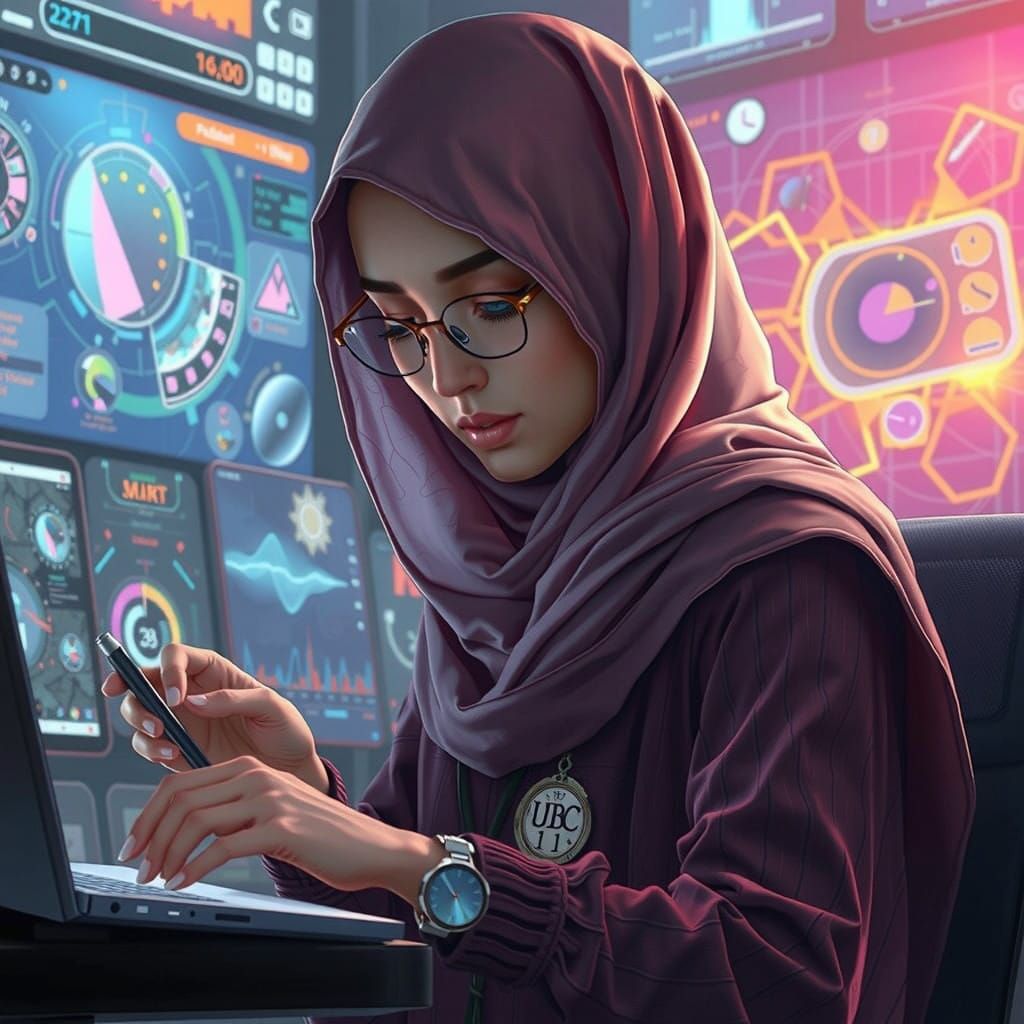 Modest Educator Masters Digital Art in Futuristic Lab