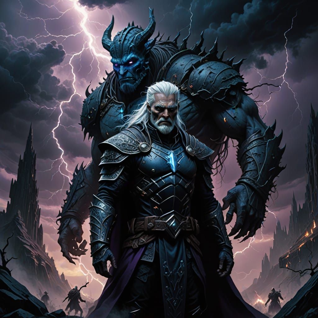 Dark Fantasy Figures in Beksinski-Inspired Surrealism