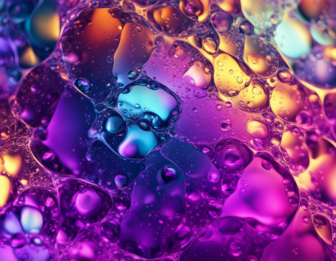 Abstract Fractal Art: Water Droplet Reflection