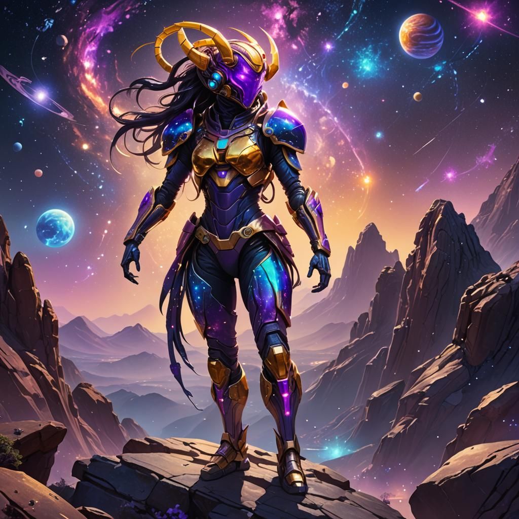 Cosmic Scorpion Woman in Sci-Fi Concept Art