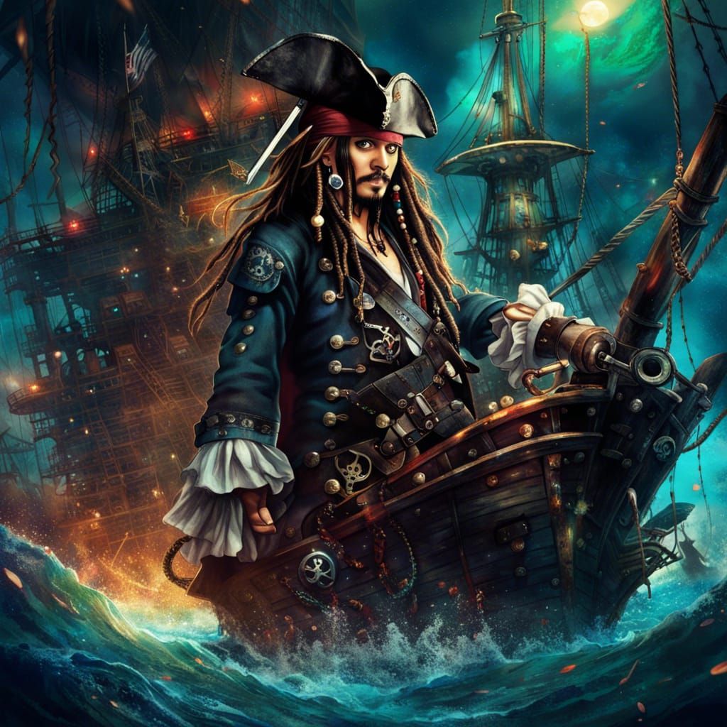 Dystopian pirates of the Caribbean movie poster