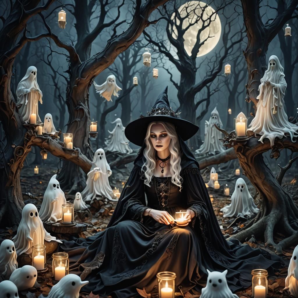 Witch and her spirits