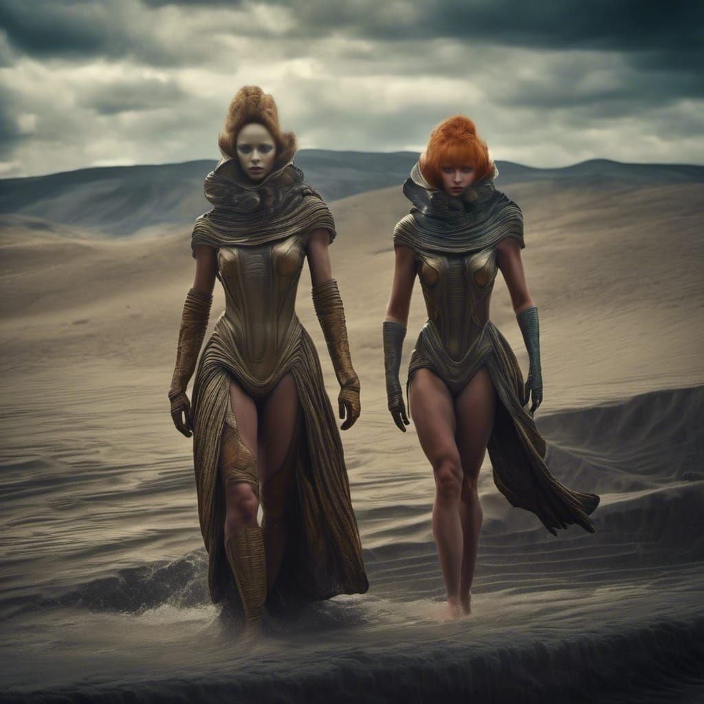 20th Century Painting Characters at Party