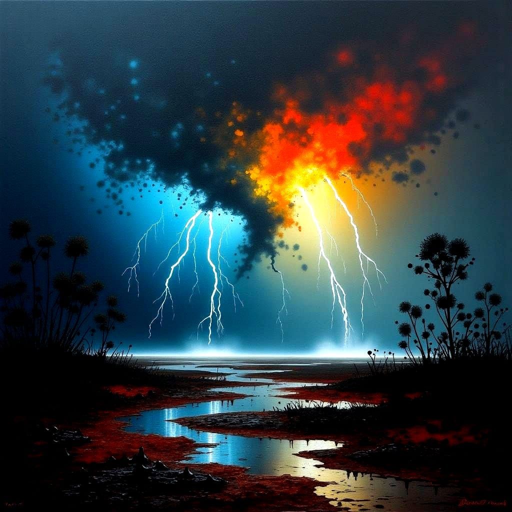 Turmoil of Darkening Skies and Fiery Storms in Moody, Expres...