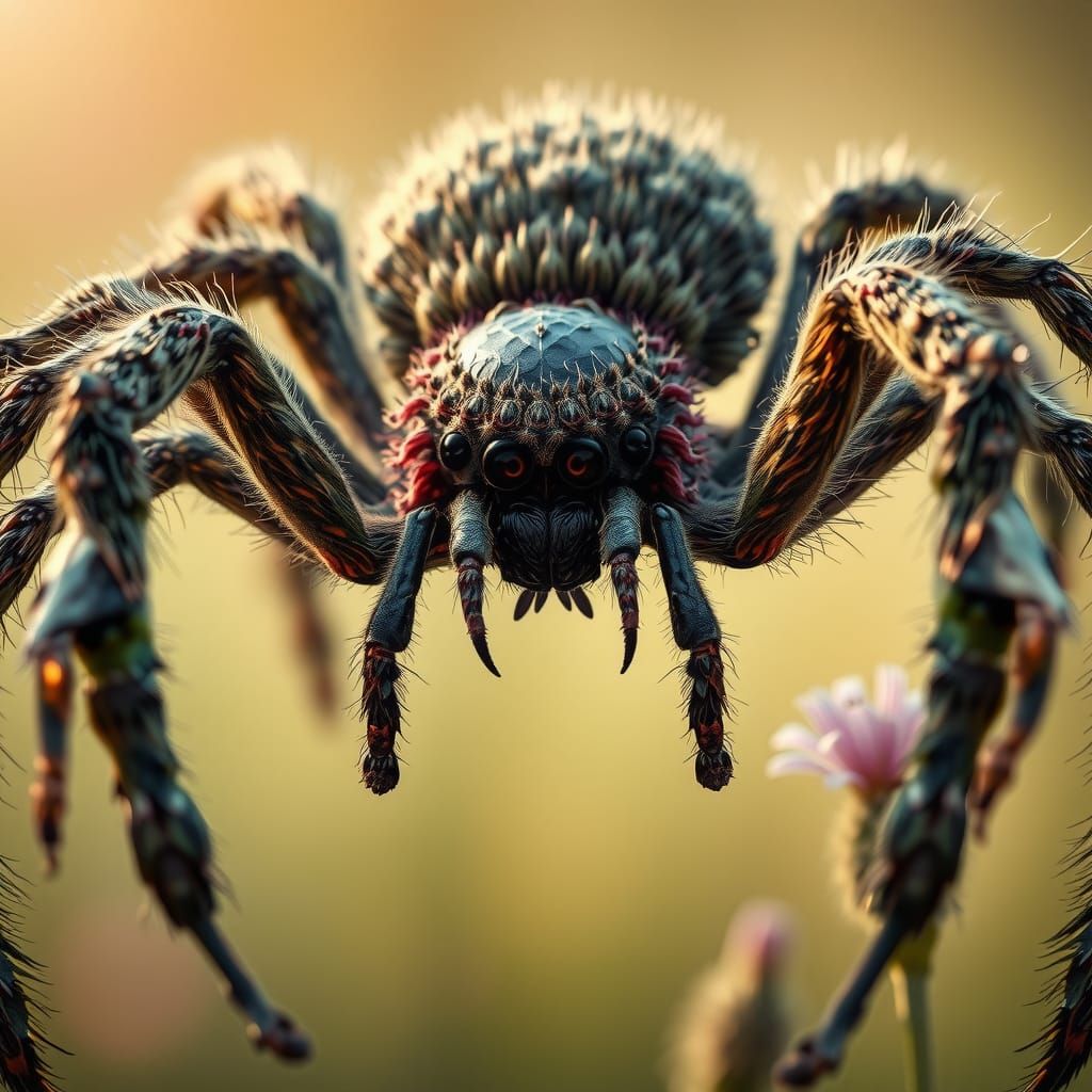 Thistle Spider: Surreal Scientific Illustration
