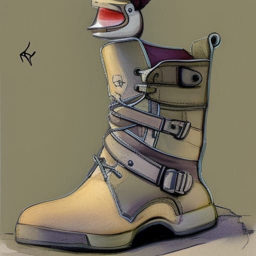 Duck With Boots: Dynamic Artstation Concept