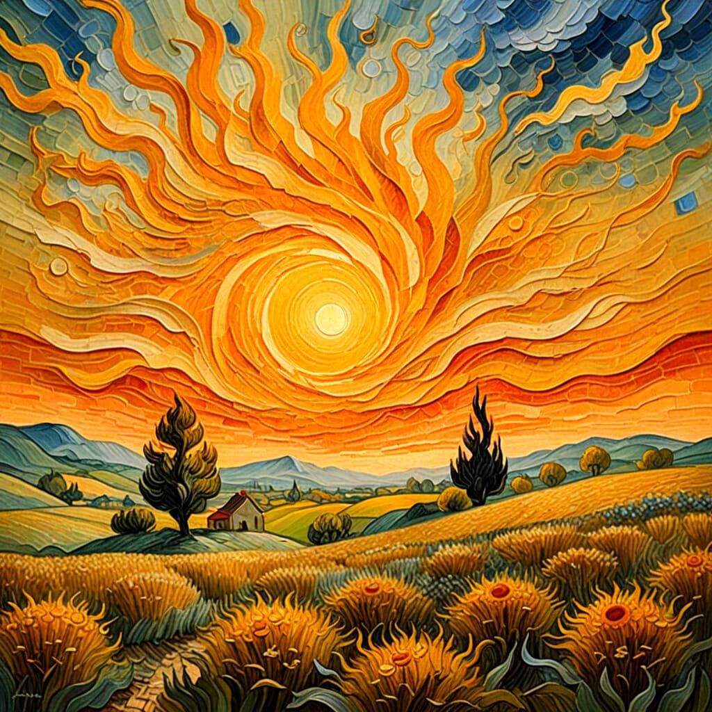 Van Gough, and Remedios Varo, Sunrise