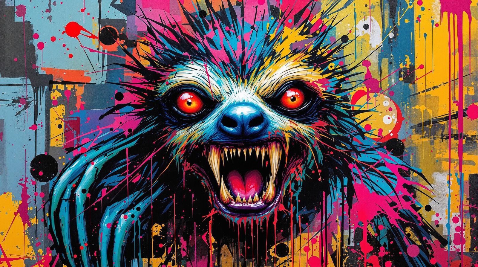 Carnage Meets Sloth in Vibrant Graffiti Mashup
