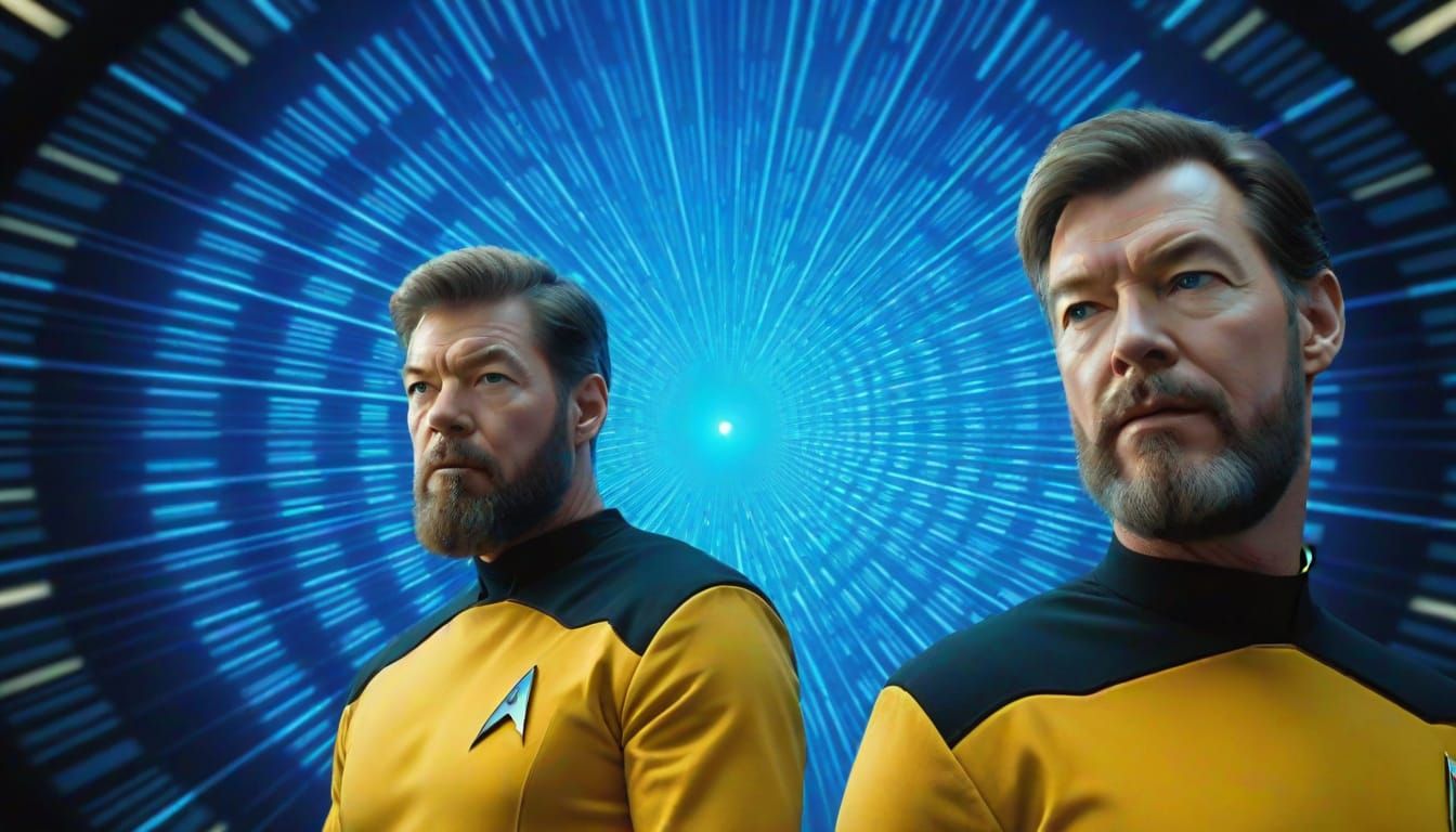 Surreal Starfleet Transporter Tunnel Effect in Photorealisti...