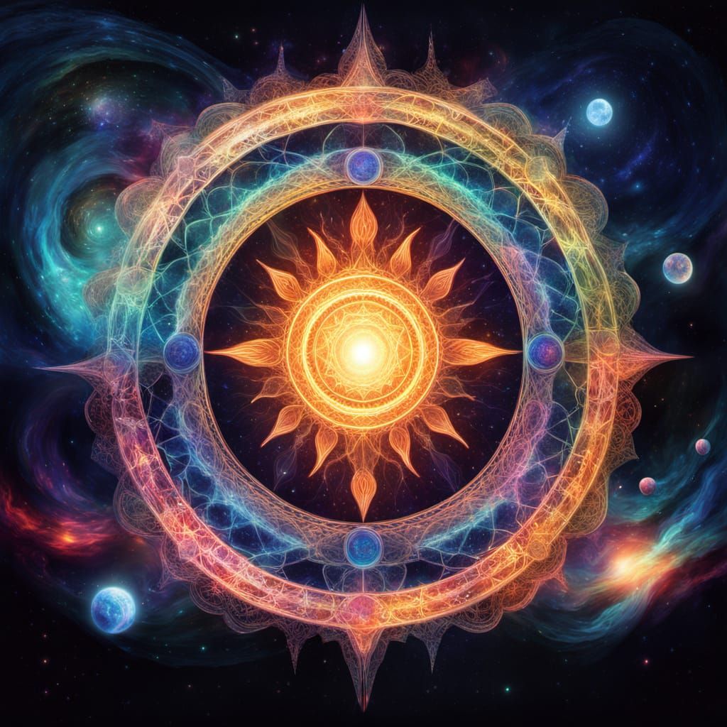 Ethereal Cosmic Vortex in Vibrant, Dreamlike Hues