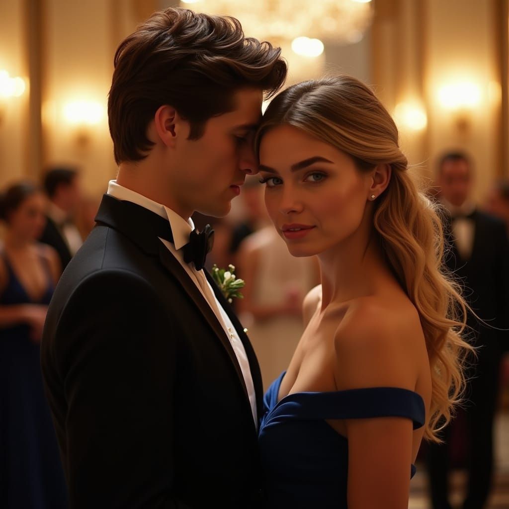 Chiseled Prince Captures Heart of Elegant Princess in Golden...