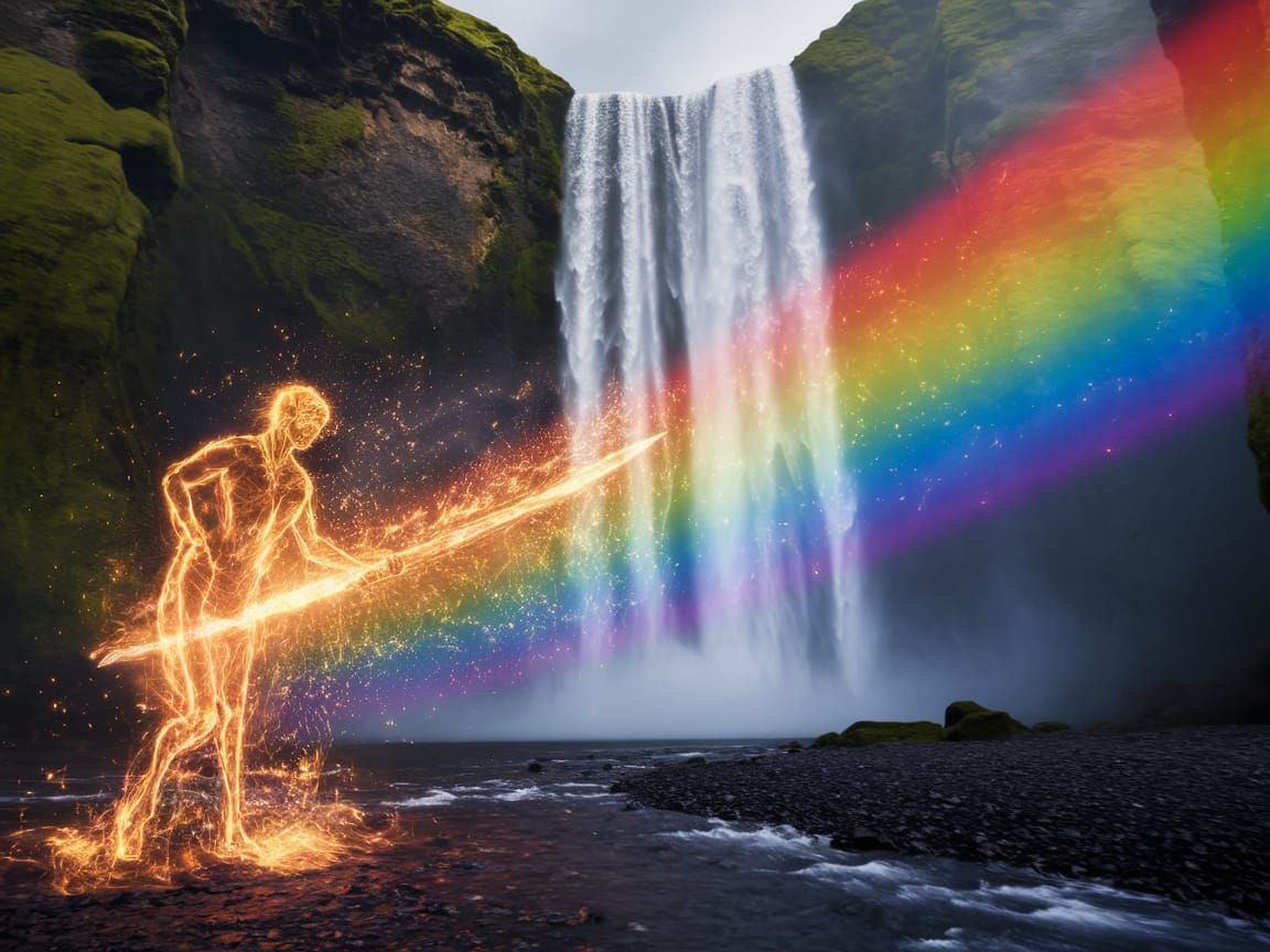 Glowing Blacksmith Forges Ancient Legend Sword