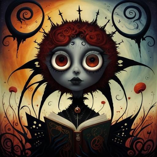 Gothic Punk Girl Reading: A Modern Fairytale