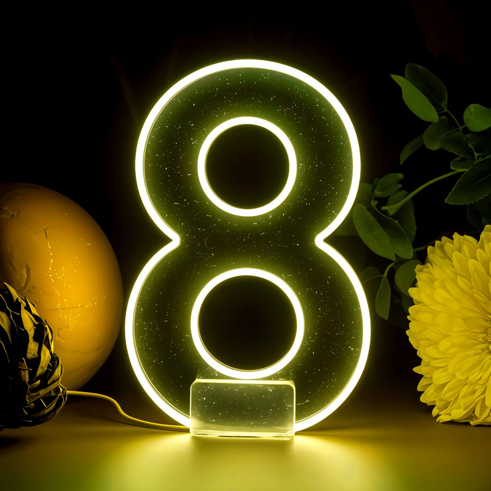 Glowing Uranium Glass Number Eight