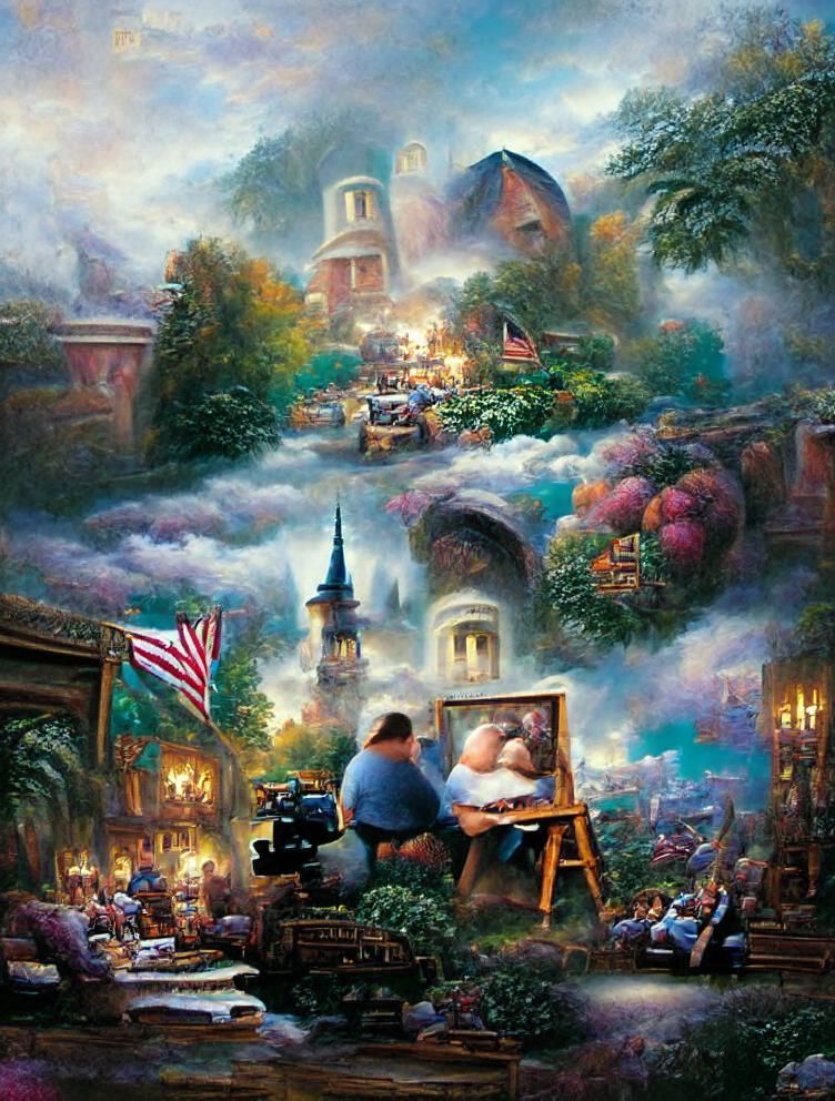 Idyllic Landscape in Renaissance Style