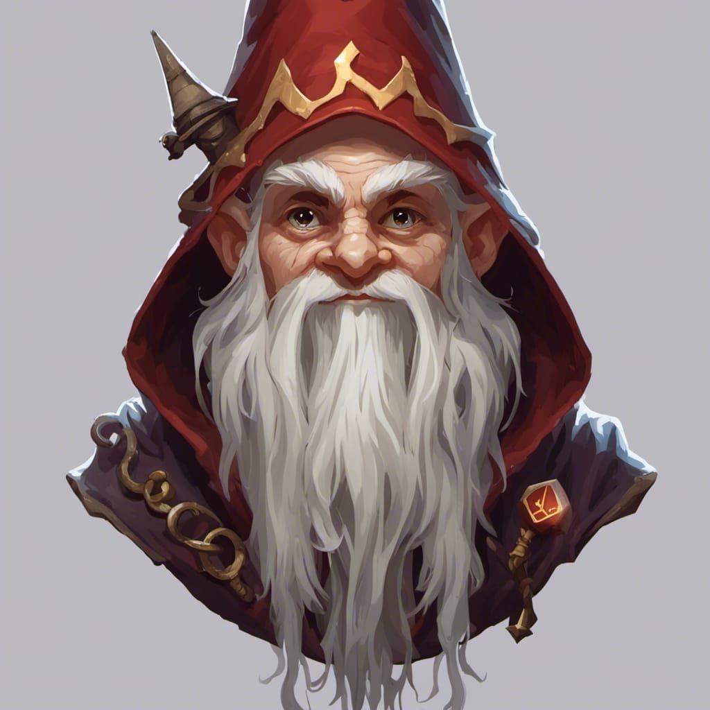 Gnome Necromancer Wizard in Fantasy Setting