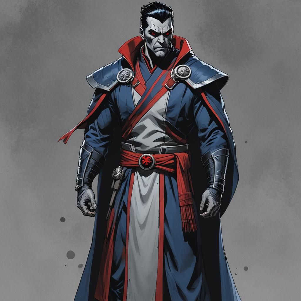 Mr. Sinister Reimagined: Manga-Style Cel-Shaded Portrait