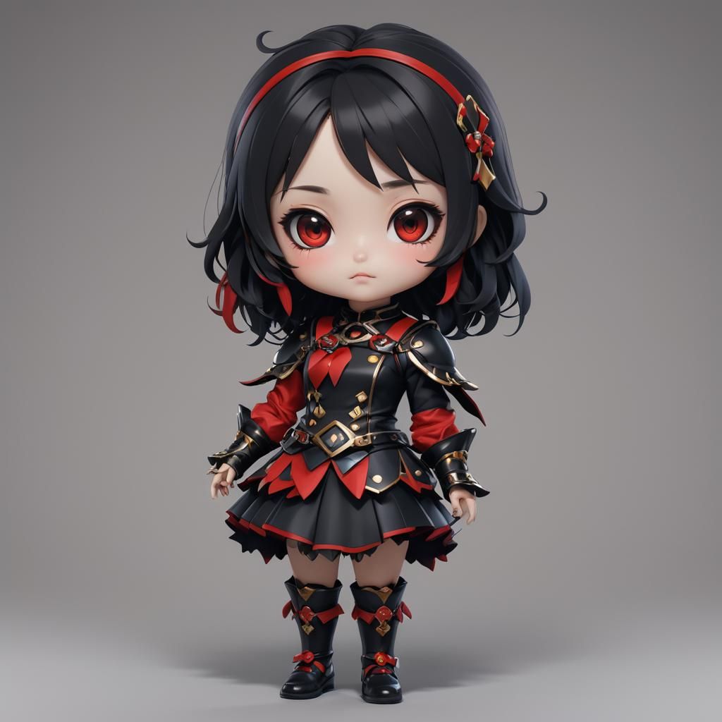 Chibi Harlequin in Anime Style