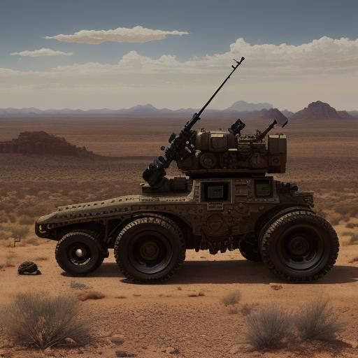 Gila Monster, sniper rifle, in Sonoran desert