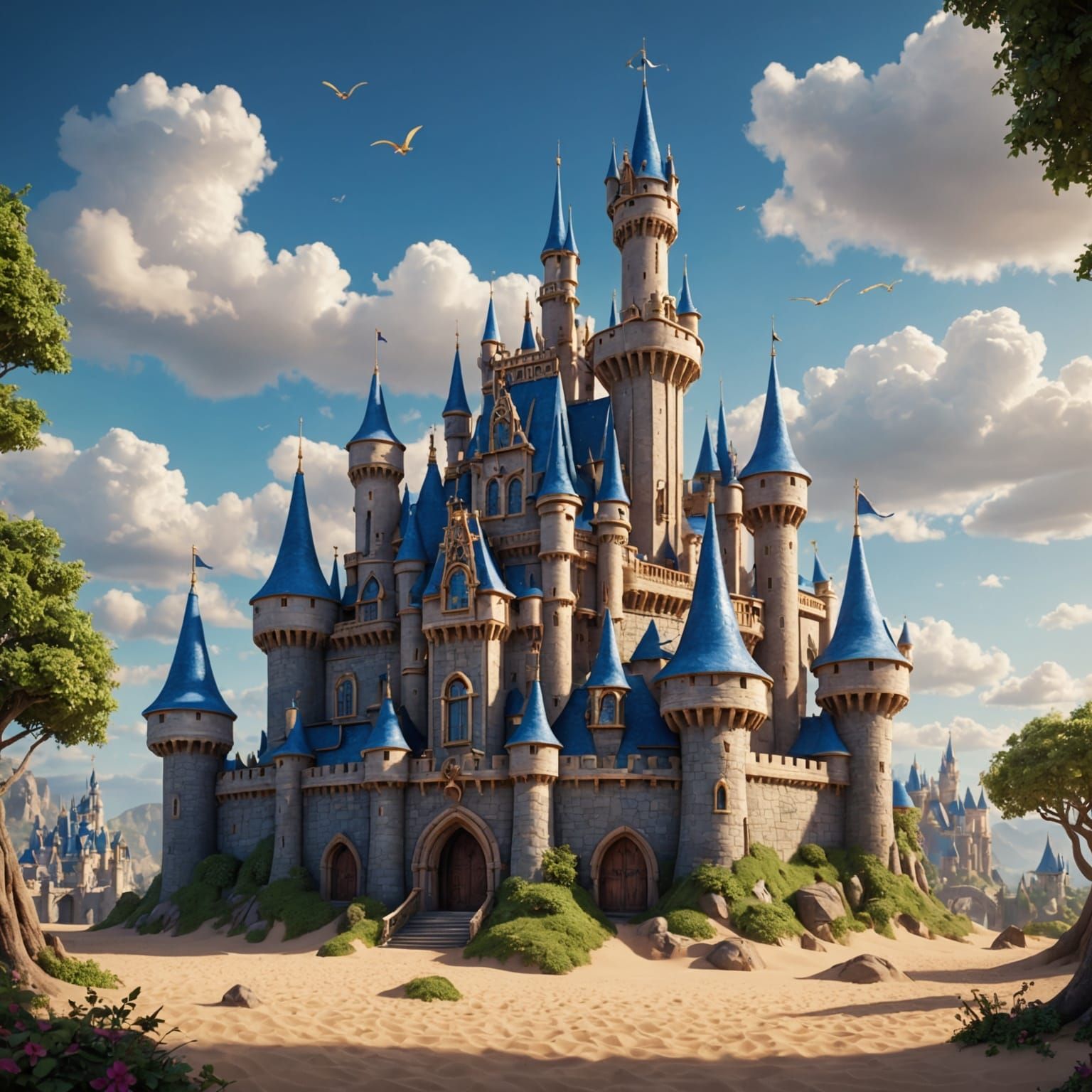 Disney Sandcastle with Tinkerbell Fairies