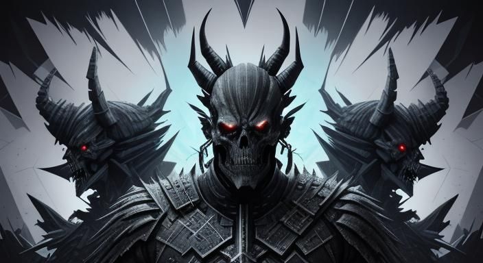 Dystopian Monster in Death Metal Style