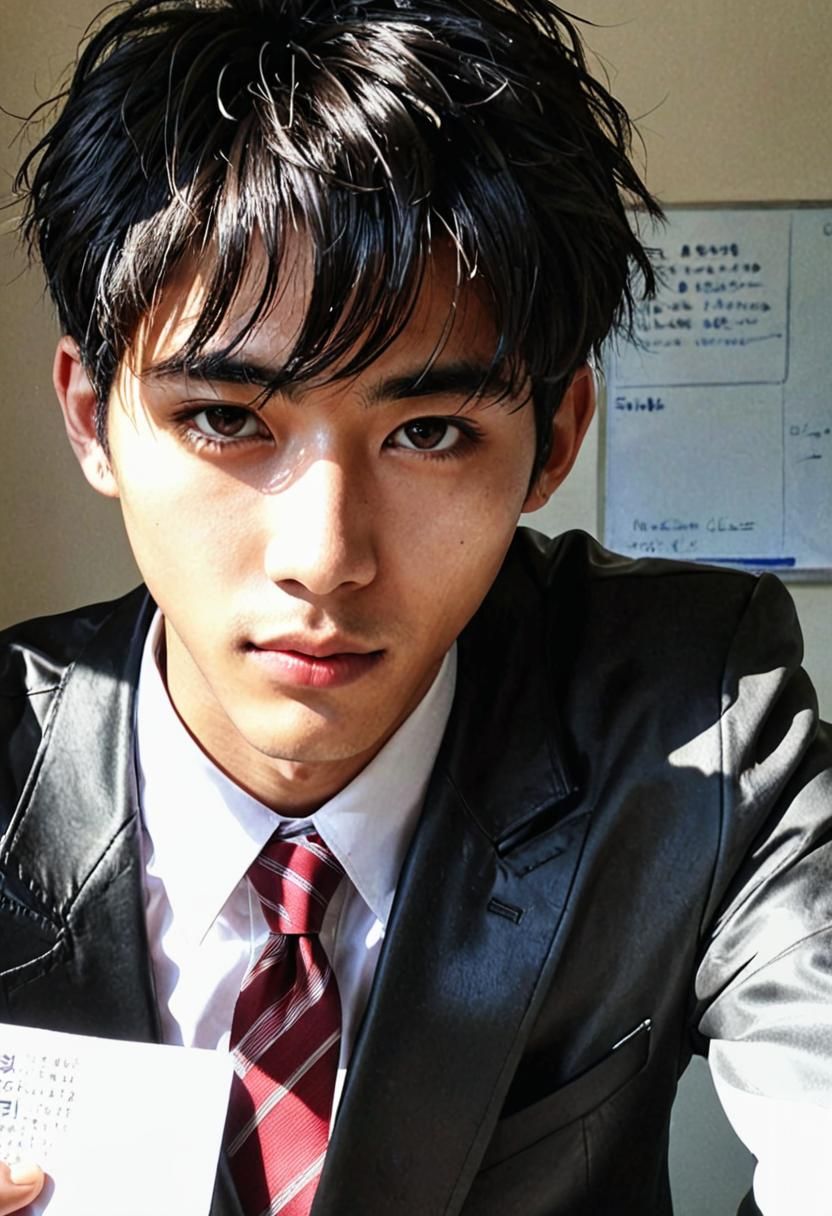 Handsome Indonesian Teen in Boarding School Uniform