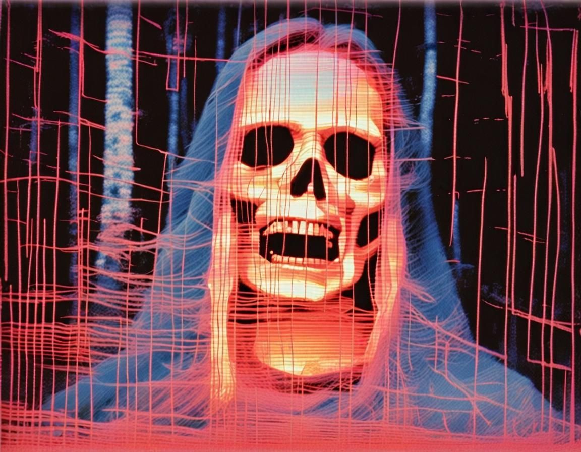 Terrified Youth in Splatterpunk Horror Portrait