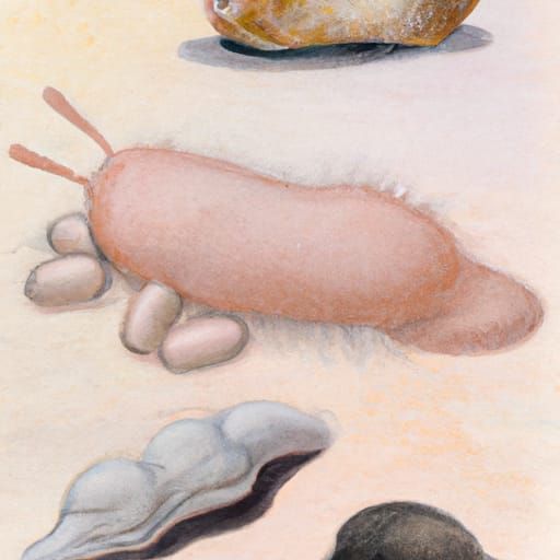 Realistic Sea Bunny in Pastel Drawing Style