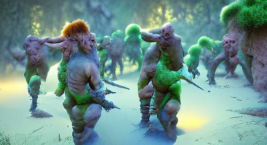 Trolls Compete in Marathon Race