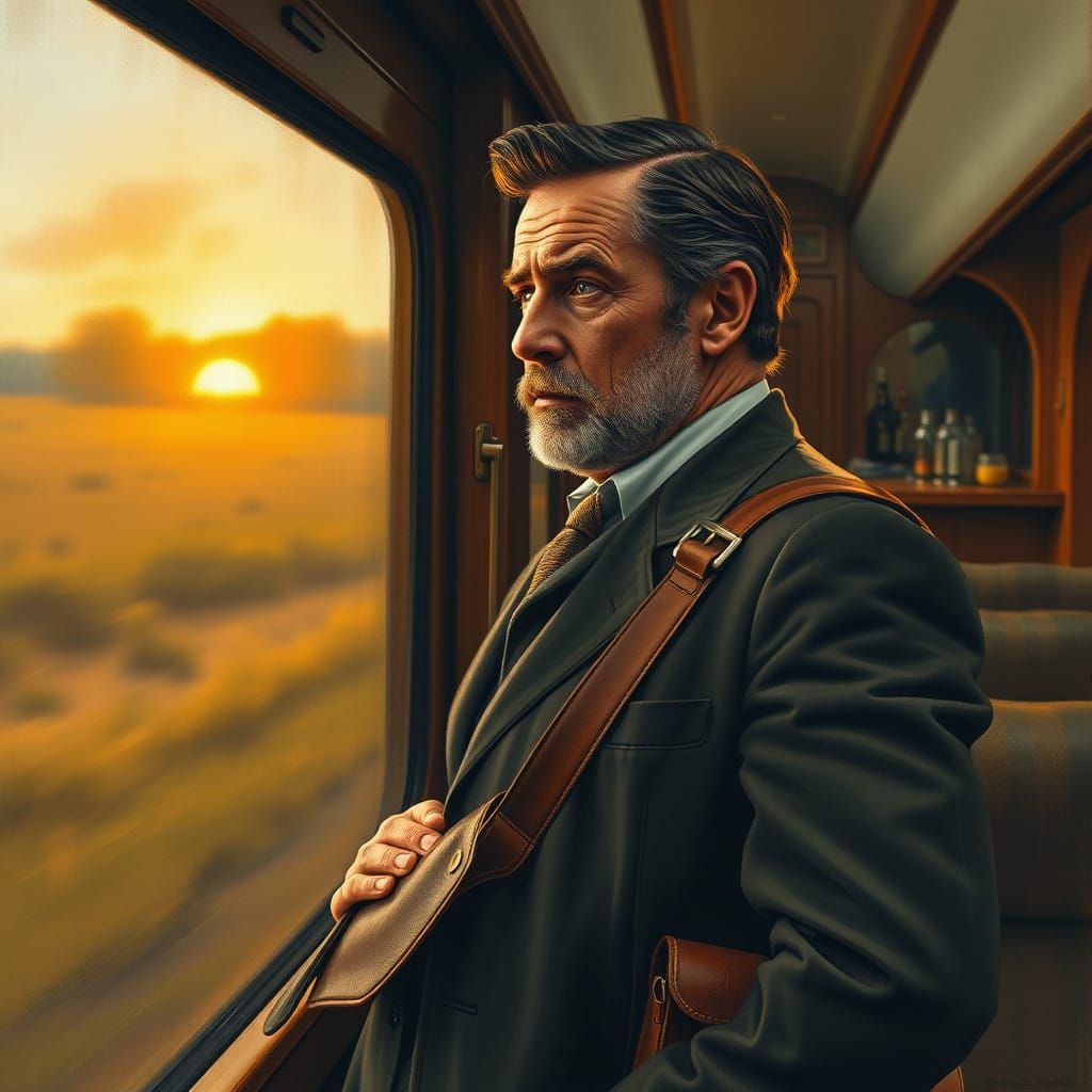 Lost in Thought, Gentleman Contemplates Journey