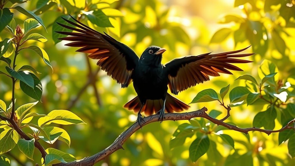 Ethereal Morning Flight in Whimsical Style